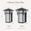 1-Ligh Waterproof Lantern Outdoor Wall Sconce with Frosted Glass Shade-1776484783