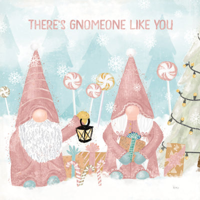 «Gnome Sweet Gnome II Blush», reproduction sur toile tendue