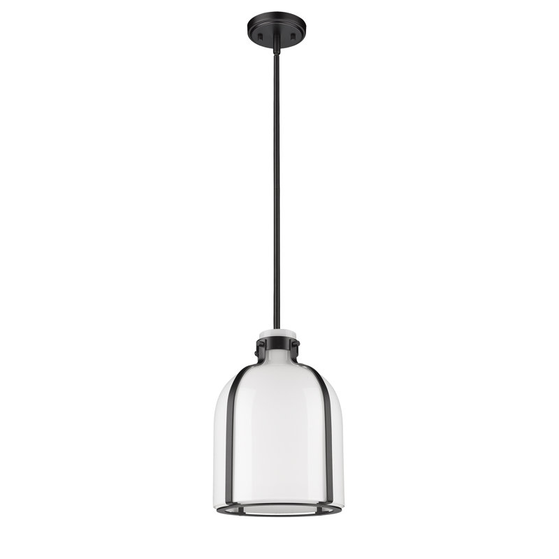 Walpole 1 - Light Candle Style Pendant, Matte Black, 13.5" H x 9.75" W x 9.75" D