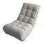 Fauteuil inclinable en métal avec ressort intégré de couleur grise pour le salon, réglable et en tissu