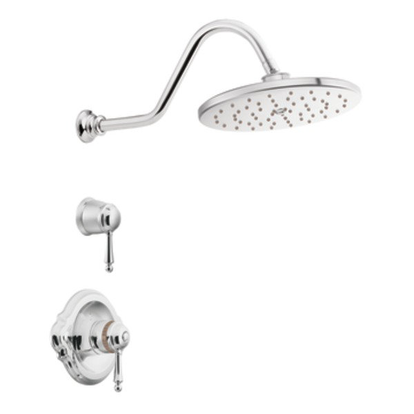 Waterhill Thermostatic Shower Faucet Trim with Lever Handle, Chrome