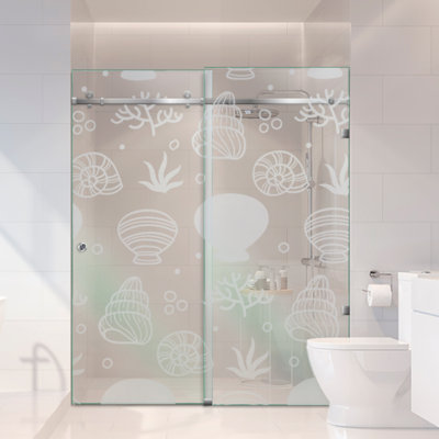 60 In W x 80 In H Frameless Sliding Glass Shower Doors