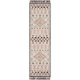 Tahoe Wool Southwestern Area Rug in Pink/Beige/Black