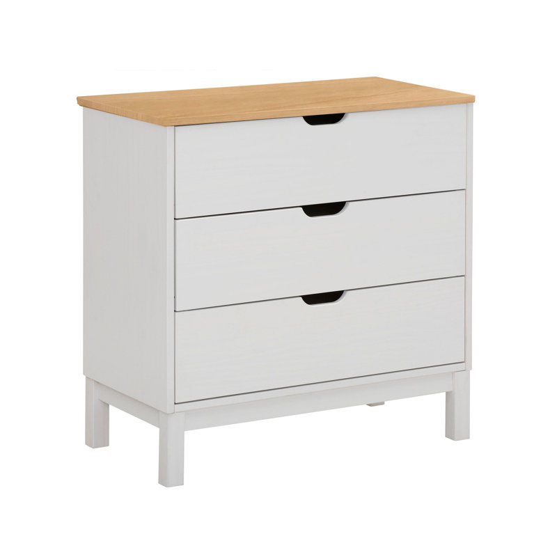 Genovese Solid Wood 76cm W 3 - Drawer Chest of Drawers