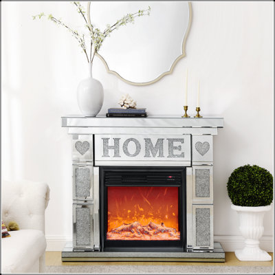 TV Stand, diamond mirror fireplace cabinet, TV fireplace cabinet