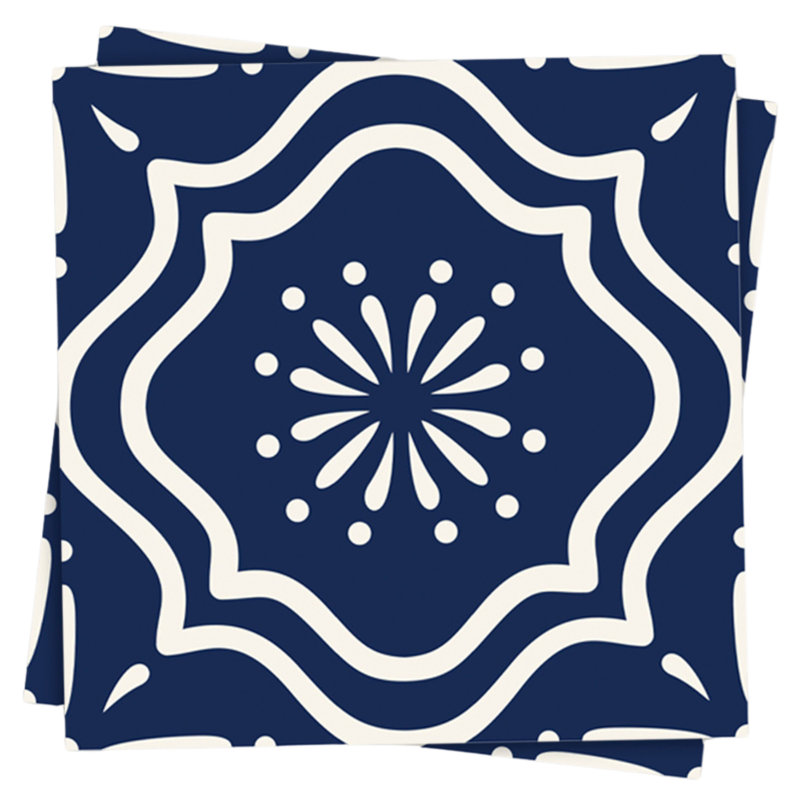 Carreau de mosaïque auto-adhésif en vinyle 8 po x 8 po, Bleu