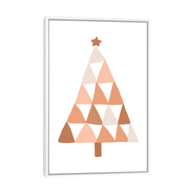 Arbre de Noël pastel par Orara studio-reproduction d’art, Pas de tapis, Toile blanche encadrée, H 60 po x l 40po x P 1,5 po