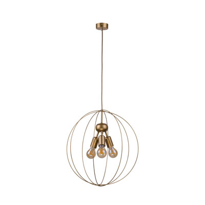 Sadler 3 - Light Gold Geometric Pendant