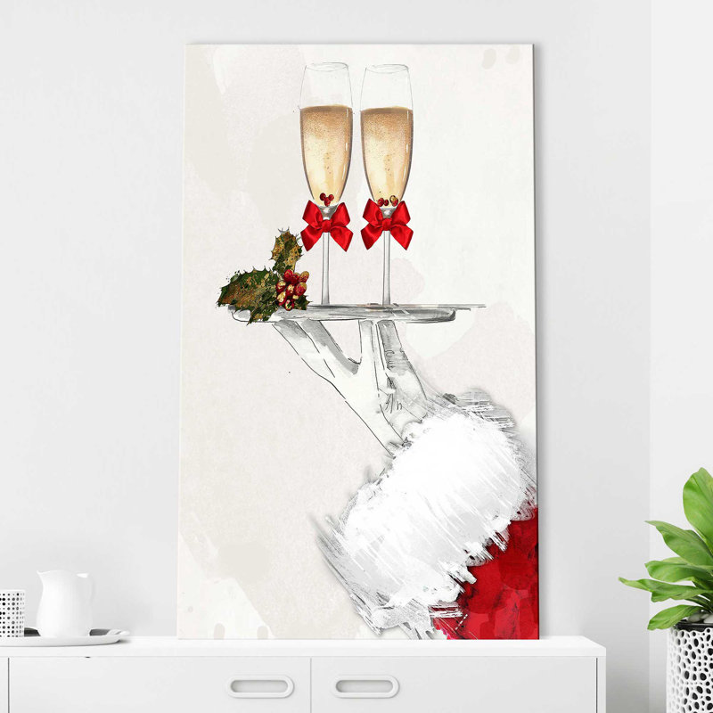 «Cheers Santa» par By Jodi - impression, Toile tendue, H 30 po x l 18 po x P 1 po