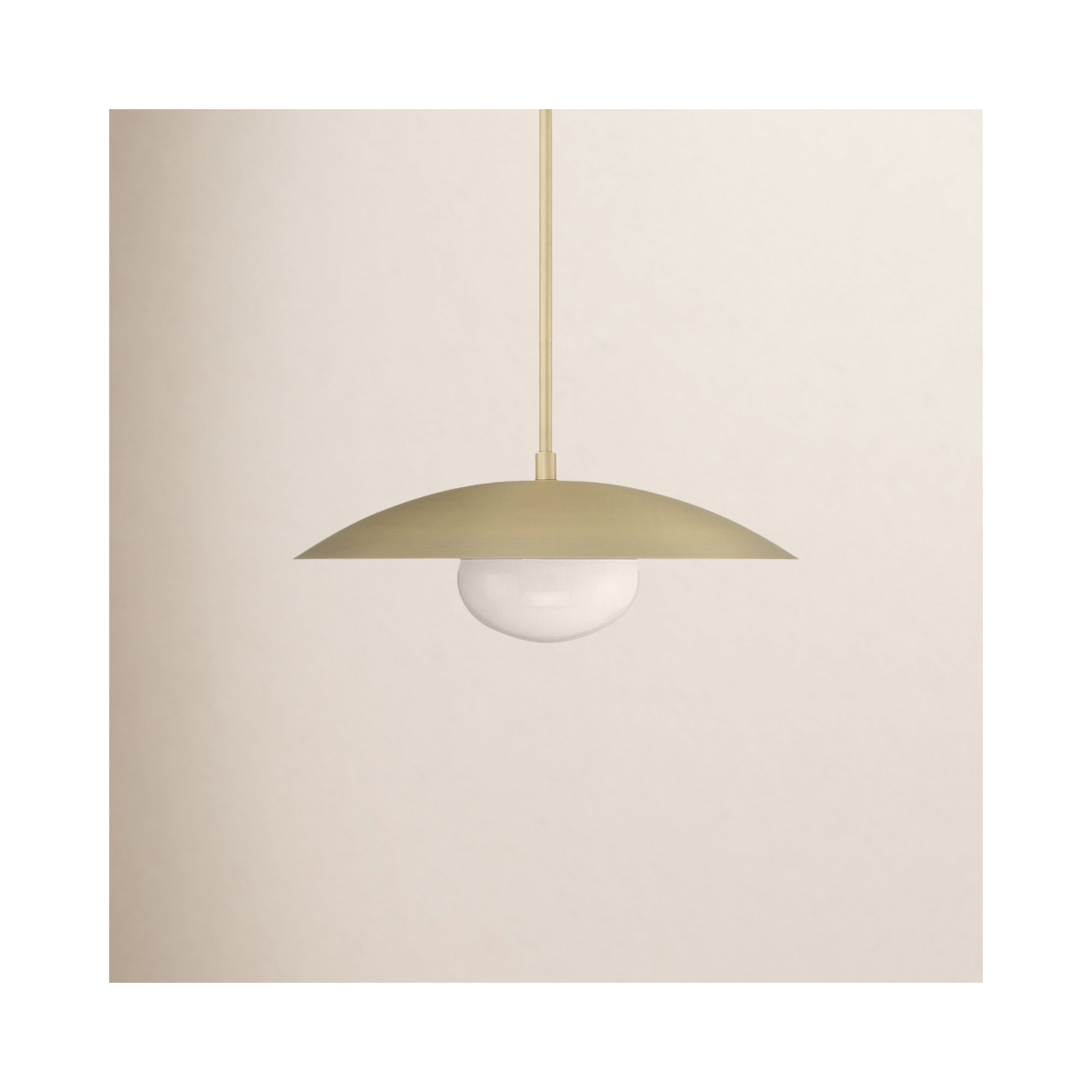 Del Single Light Metal Dimmable Pendant, Brass