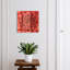 Key cabinet for wall, Opens to the right, 30x30x5, White, The red depth of floral patterns, 