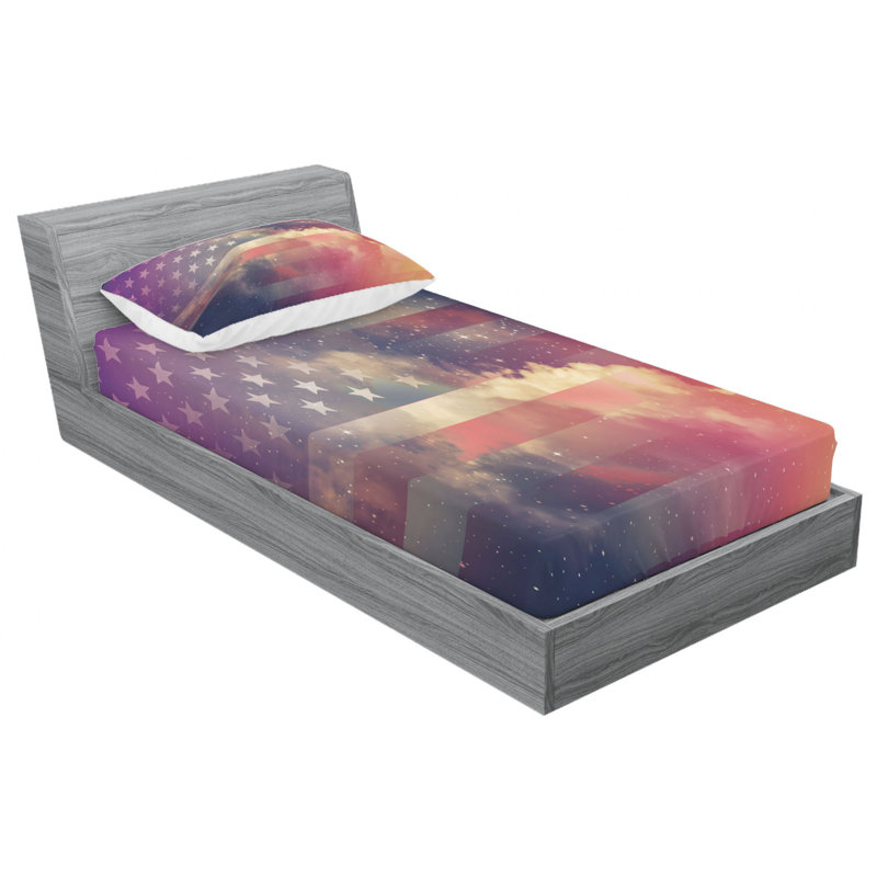 Microfiber Sheet Set, Twin Sheet Set with Fitted Sheet