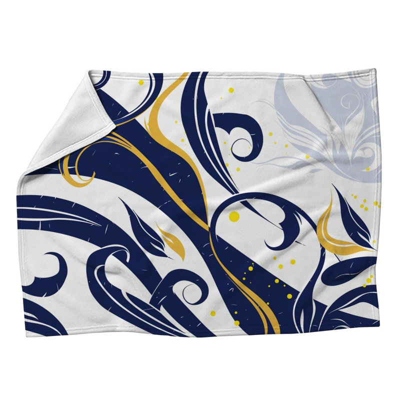 Jeté en molleton Whirl motifs - Jolis motifs pour canapés ou lits, L 60 po x L 80 po