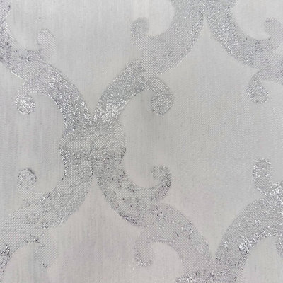 Tissu damassé métallique 118 "par la cour
