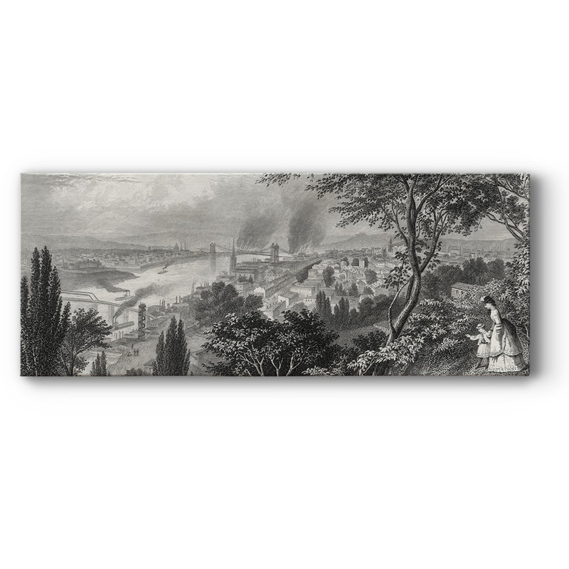 City of Cincinnati sur impression sur toile, H 8 po x l 20 po x P 1,5 po