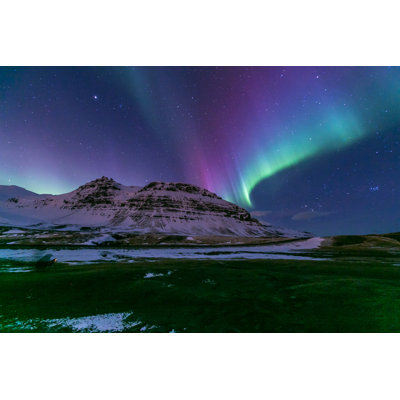 Aurore boréale nordique, Islande - Photographie sur toile tendue