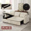 3 Seater Corduroy Sofa Bed-220432887