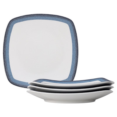 Noritake Colorscapes Layers Square Dinner Plates, 10-3/4"