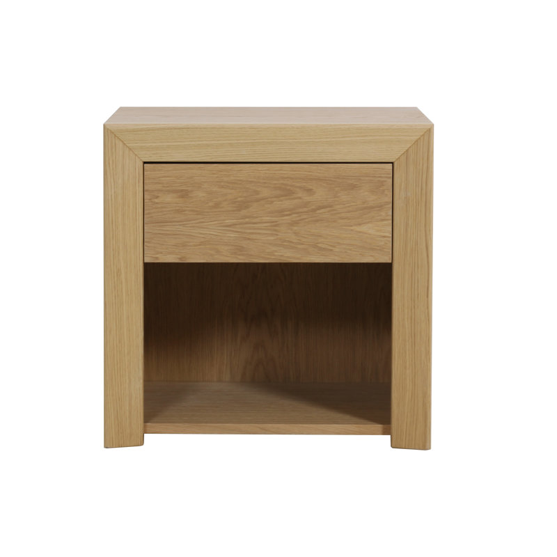 Aguilera 50cm W Solid + Manufactured Wood Bedside Table