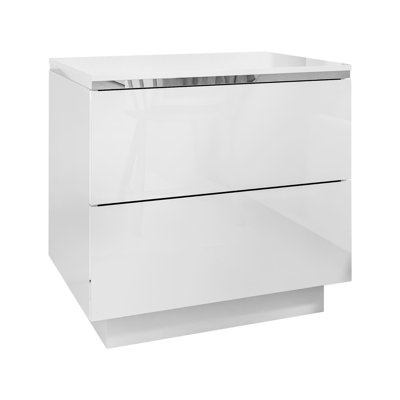 50cm W Manufactured Wood Bedside Table