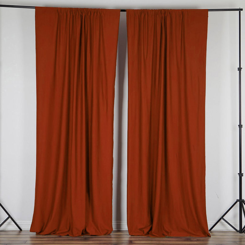 Panneau de rideau simple obscurcissant Antion, Rouille de cuivre, 56 po x 108 po