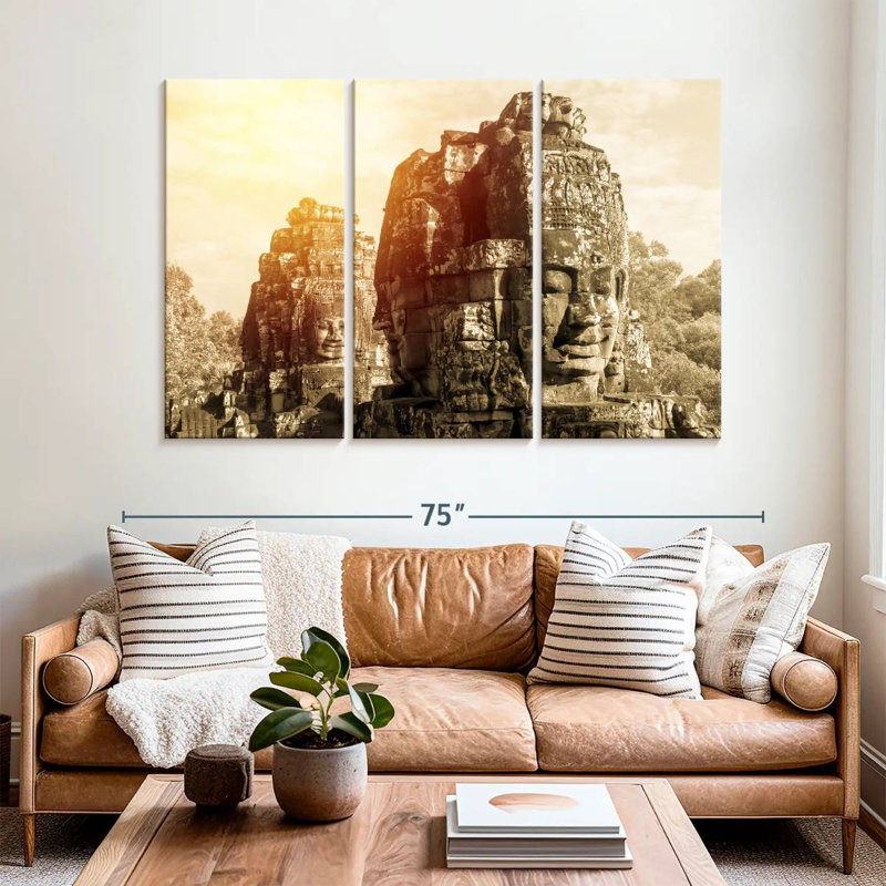 Adella, visages du temple Bayon, H 42 po x l 65 po