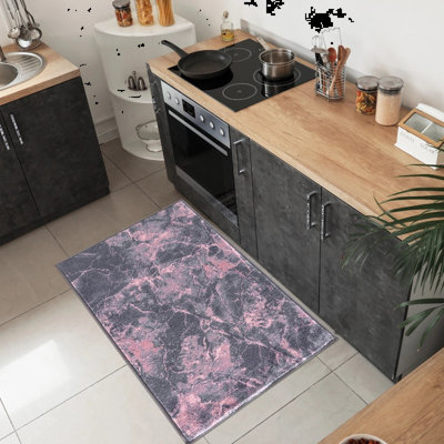 Vintage Soft Kitchen Mat Non Slip Entryway Living Room Floor Mat Stain Resistant Anti Fatigue Kitchen Carpet