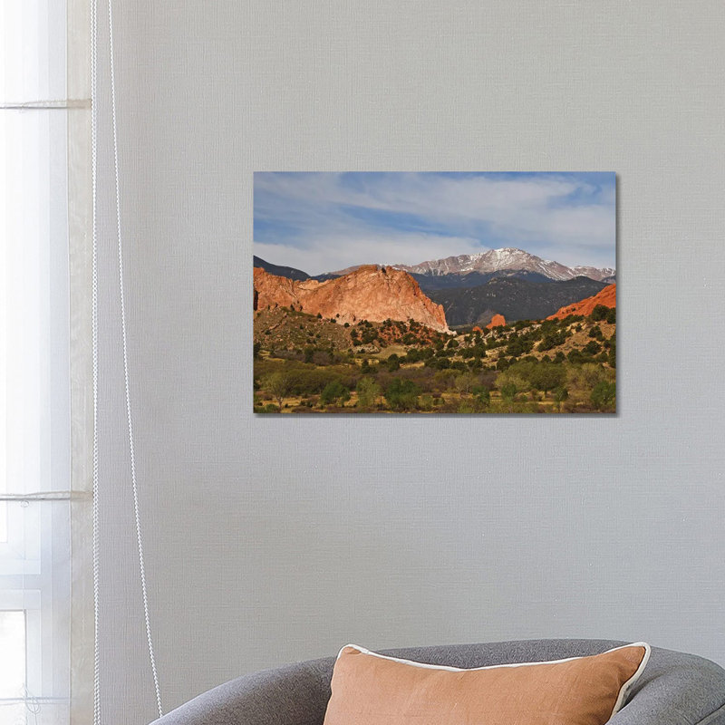 Pike's Peak and Garden of the Gods 1 Piece Wrapped Canvas Wall Art, 45.72cm H x 66.04cm W x 1.91cm D