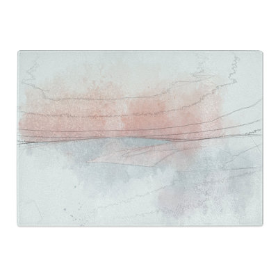 Tempered Glass Pink Desert Chopping Board