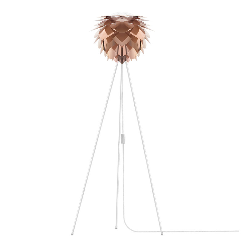  Lampe trépied 52 ", blanc, Cuivre