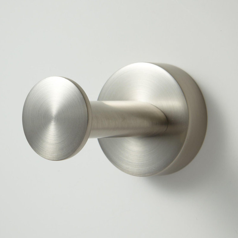 Prague Collection Wall-Mount Robe Hook, Brushed Nickel