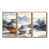 Toile avec cadre flottant or