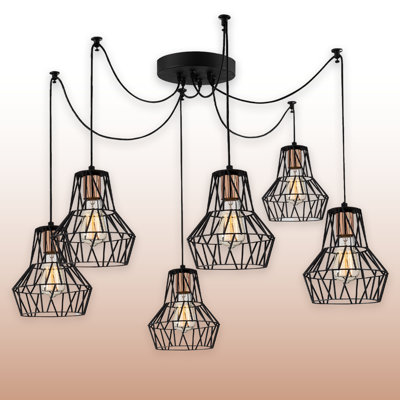 Lustre en métal 6 lumières