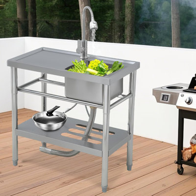 Stainless Steel Single Bowl Kitchen Sink – Durable, Rust-Resistant, Easy-Clean Design