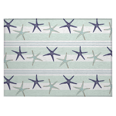 Genata Washable Geometric Indoor / Outdoor Rug