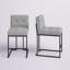 Tabouret de comptoir rembourré en acier inoxydable Privy-2128486962-2129647286