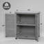 Banc de rempotage extérieur avec armoire de rangement et plateau de table en métal, poste de travail de jardin multifonctionnel-126592474