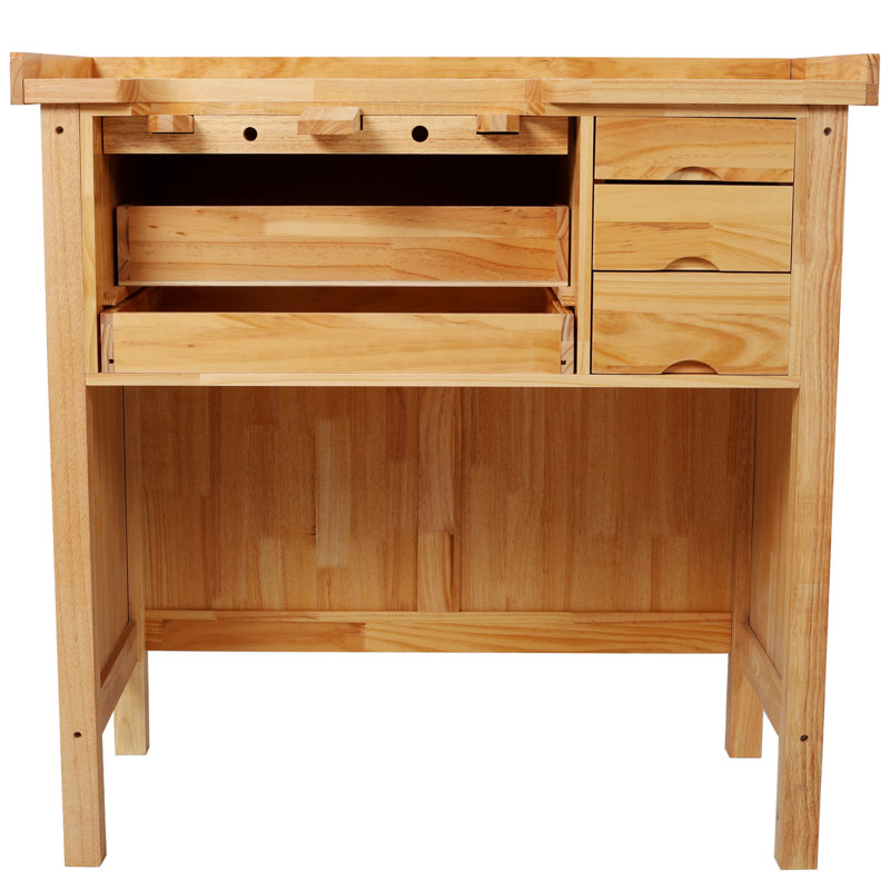 Établi à bijoux en bois massif