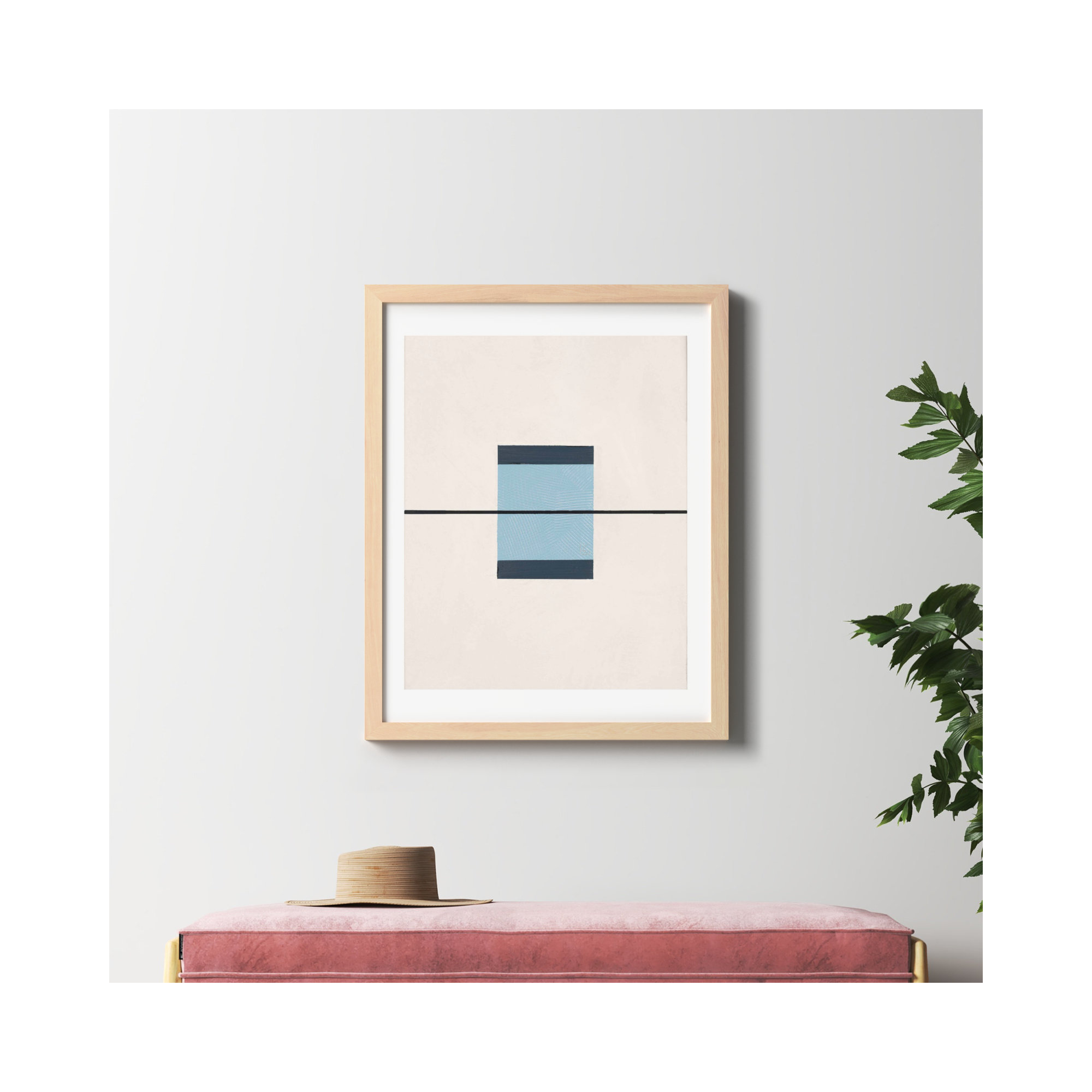 Black And Blue 1 by Robert Kamnatnik, 38" H x 30" W x 1.25" D, Maple