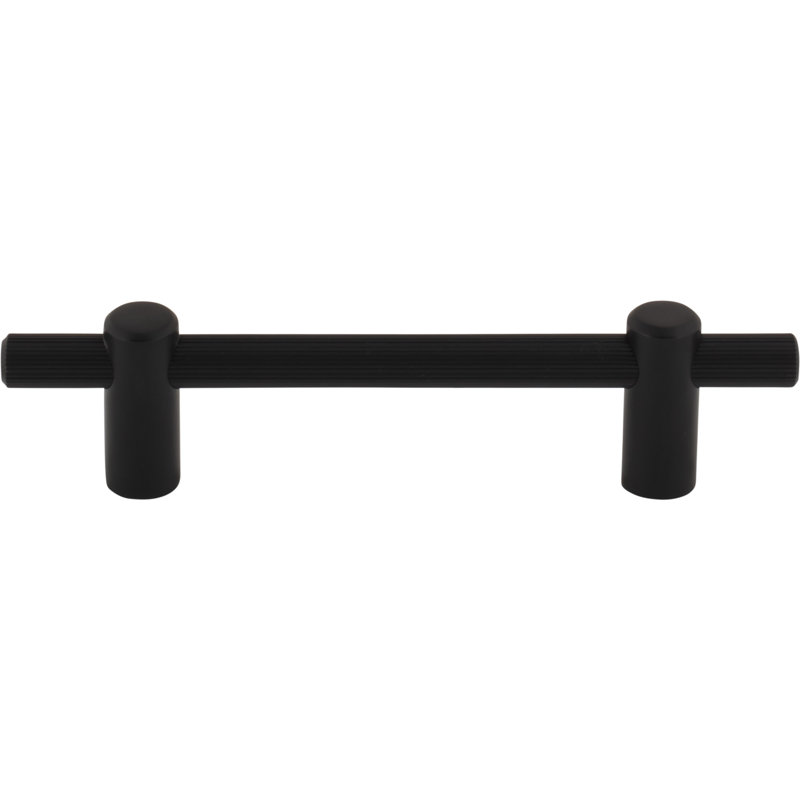 Dempsey Bar Pull, Flat Black, 3 3/4" Center To Center