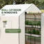 Serre de plain-pied 4,6 pi x 4,7 pi, avec 2 tablettes de rangement pour légumes, blanc, extérieur, jardin, patio