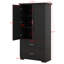 Armoire de rangement pour salle de bain, unité de rangement pour salle de bain, armoire autoportante avec 2 portes et 2 tiroirs, et tablette réglable-226424161