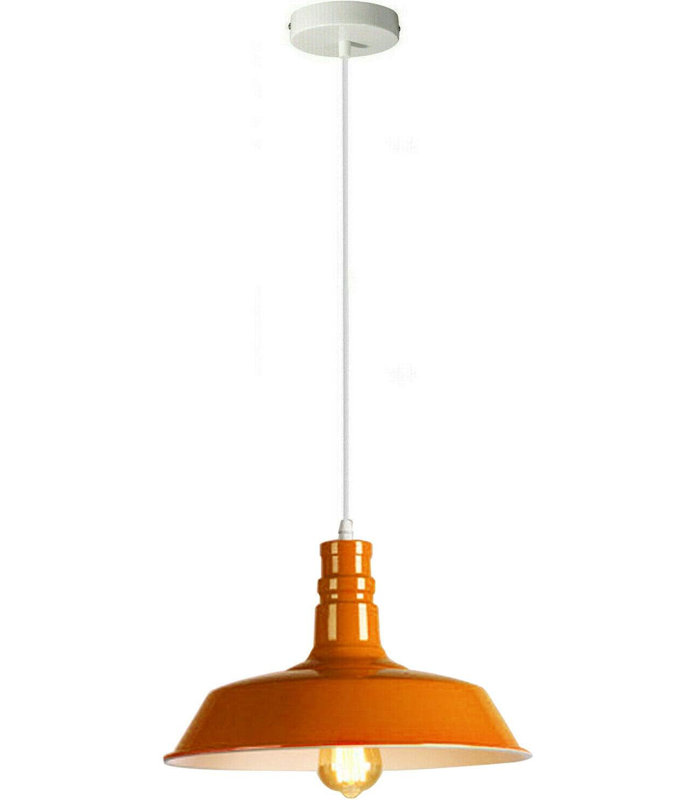 1 - Light Single Pendant, Orange
