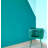 Modern 1-Piece Television Shape Hollow Green Metal End Table Side Table with Storage-1965905524
