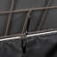 Rangement de patio gris avec support en fer, 33,06 po Profondeur x largeur 23,96 po, tablette pour cadre d'extérieur, solution