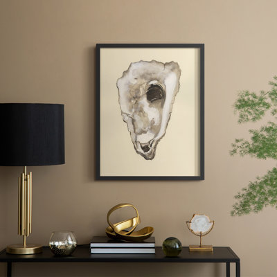 Sepia-toned Oysters IV Framed Print - Solid Wood