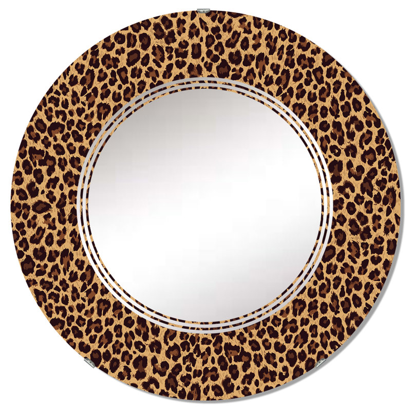 Miroir mural Pamelina Leopard, 32 po x 32 po