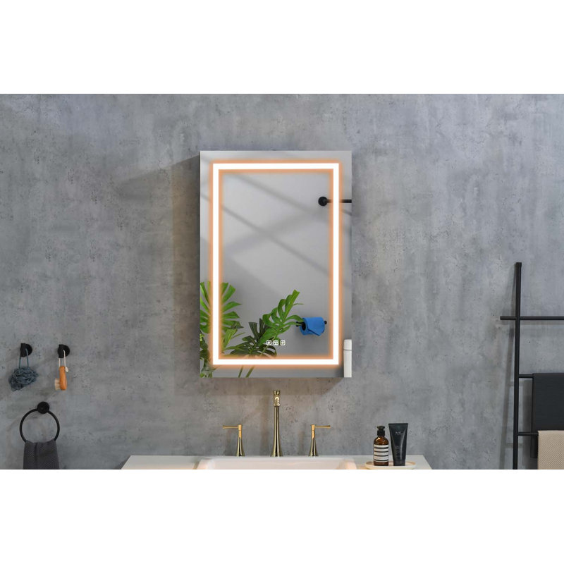 Armoire à pharmacie Hulbig 24 W 36 H avec miroir 3 tablettes