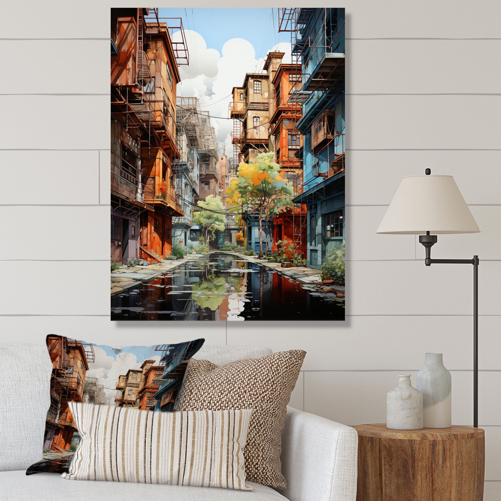 Red Barrel Studio Factories Industrial Harmony I - Cityscapes Canvas ...