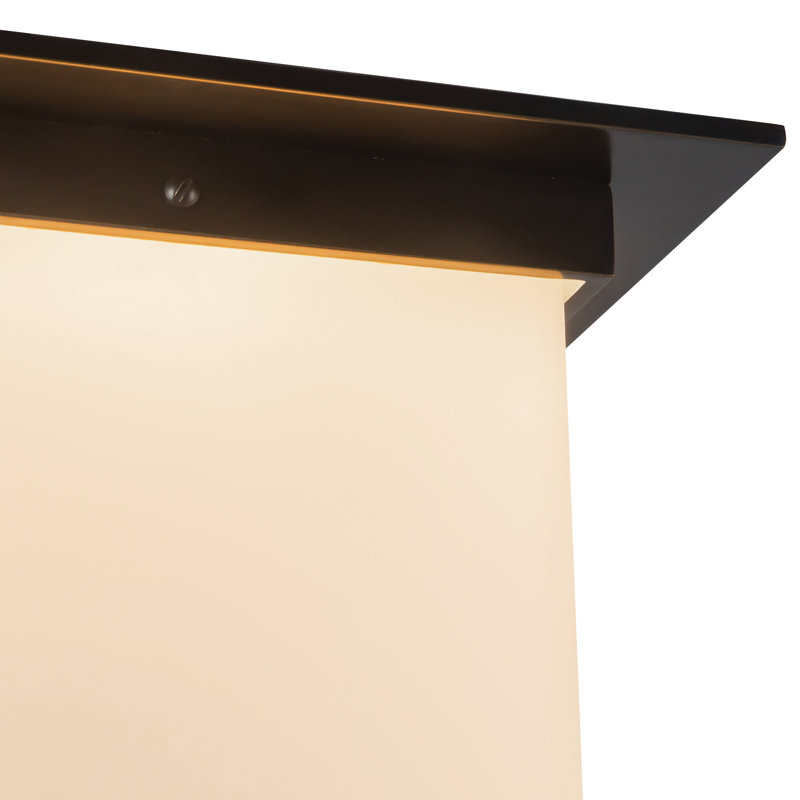 Mineral 11-in Brass Flush Mount, Oil Rubbed Bronze, Opal Glass